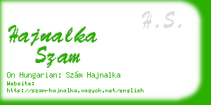 hajnalka szam business card