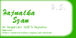 hajnalka szam business card